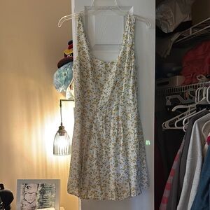 Japna Floral Mini Dress - White and Yellow